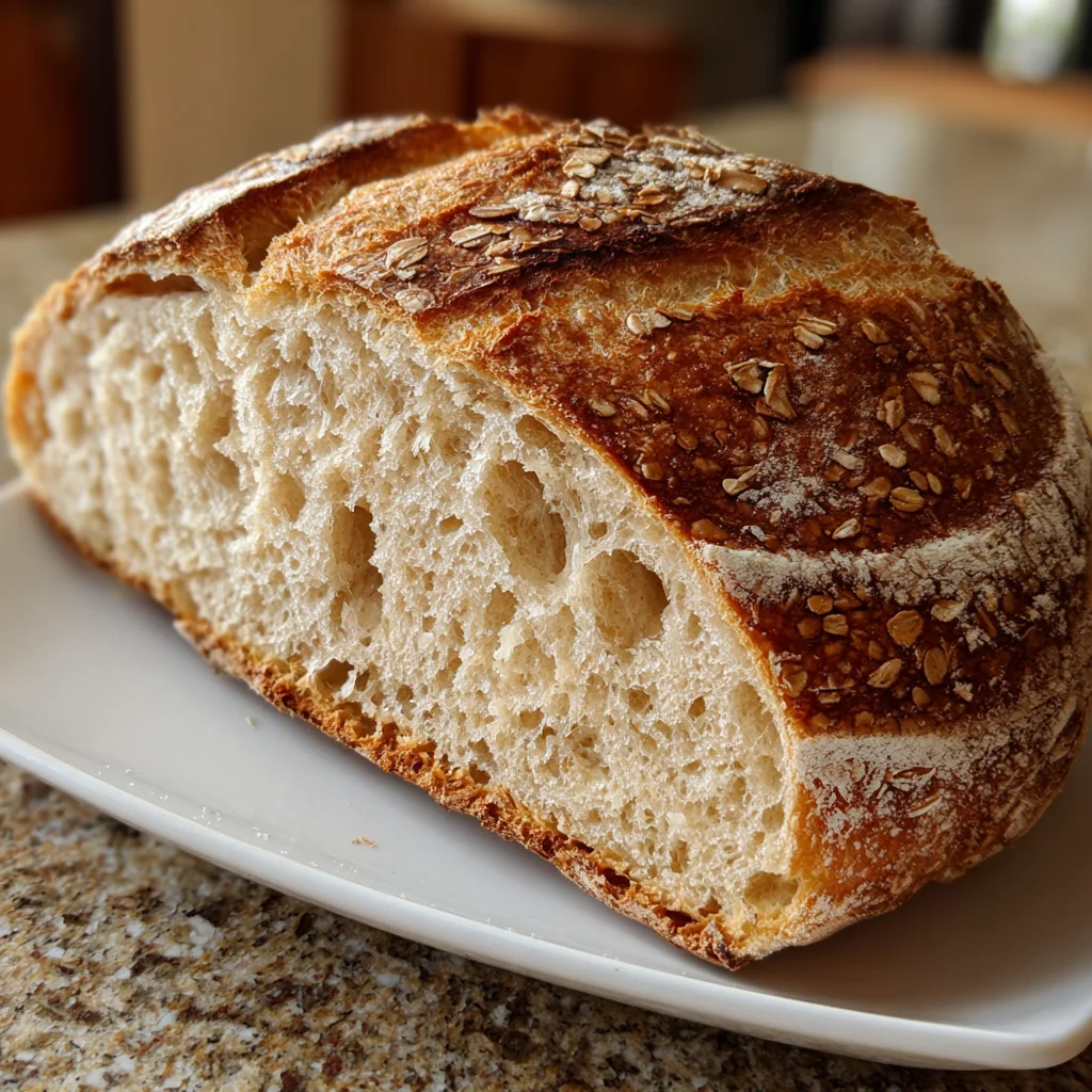 Honey Oat Sourdough Bread: Soft, Sweet & Nutty