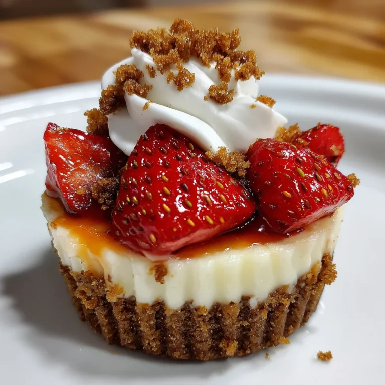 Mini Strawberry Crunch Cheesecakes – Creamy, Crunchy & Bursting with Berry Flavor!
