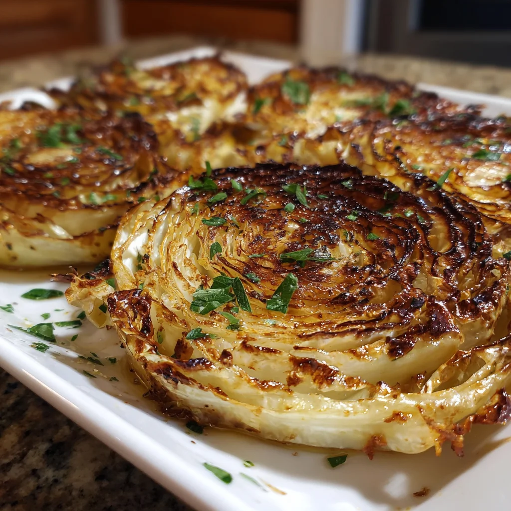 Garlic Parmesan Roasted Cabbage Steaks – The Easiest & Most Delicious Side!