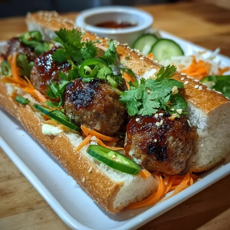 Korean BBQ Meatball Banh Mi – Sweet, Spicy & Packed with Flavor!