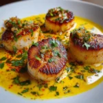 Scallops Luxe in Saffron Cream Sauce – Elegant, Indulgent & Restaurant-Worthy!