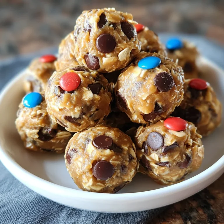 Healthy Monster Cookie Bites – No-Bake, Energy-Packed & Kid-Approved!