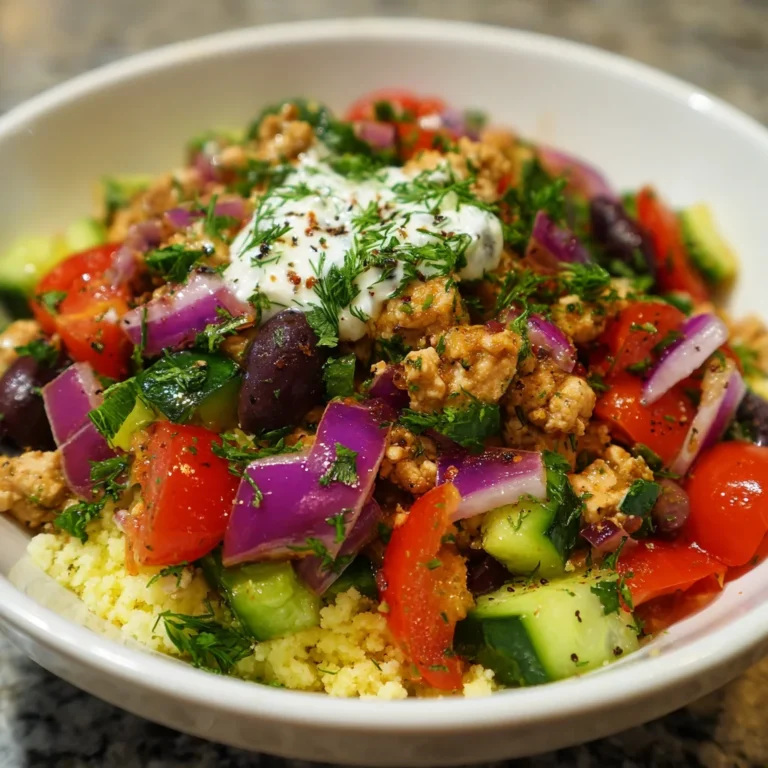 Healthy Greek Ground Chicken Bowls – Fresh, Flavorful & Perfectly Balanced!