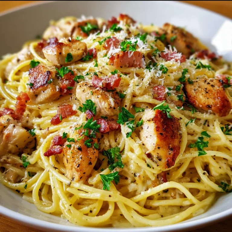 Spaghetti Carbonara with Chicken – The Creamy, Comforting Twist You Need!