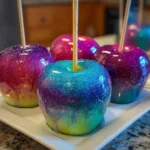 Neon Galaxy Candy Apples – Bright, Magical & Out-of-This-World Sweet!