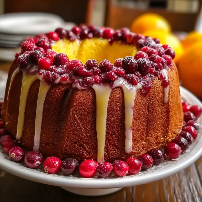 Cranberry Orange Bundt Cake – Moist, Zesty & Bursting with Holiday Spirit!