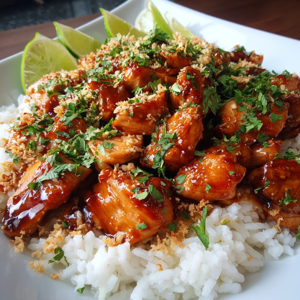 Spicy Maple Chicken & Coconut Rice – Sweet Heat Meets Tropical Creaminess! 