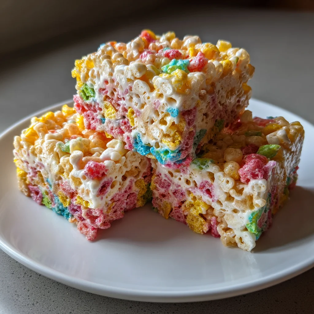 Fruity Pebble Krispie Treats – A Colorful, Crunchy Twist on a Classic!