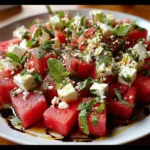 Watermelon Feta Salad – Refreshing, Sweet & Salty Summer Bliss!