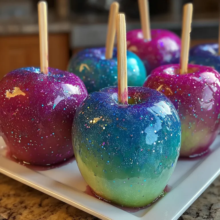 Neon Galaxy Candy Apples – Bright, Magical & Out-of-This-World Sweet!