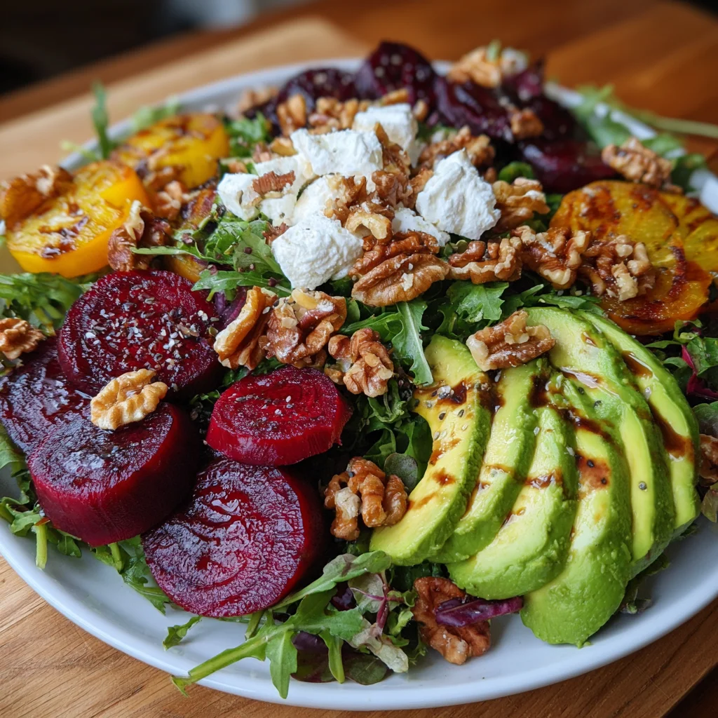 Roasted Beet, Avocado & Feta Salad – Fresh, Colorful & Full of Flavor!