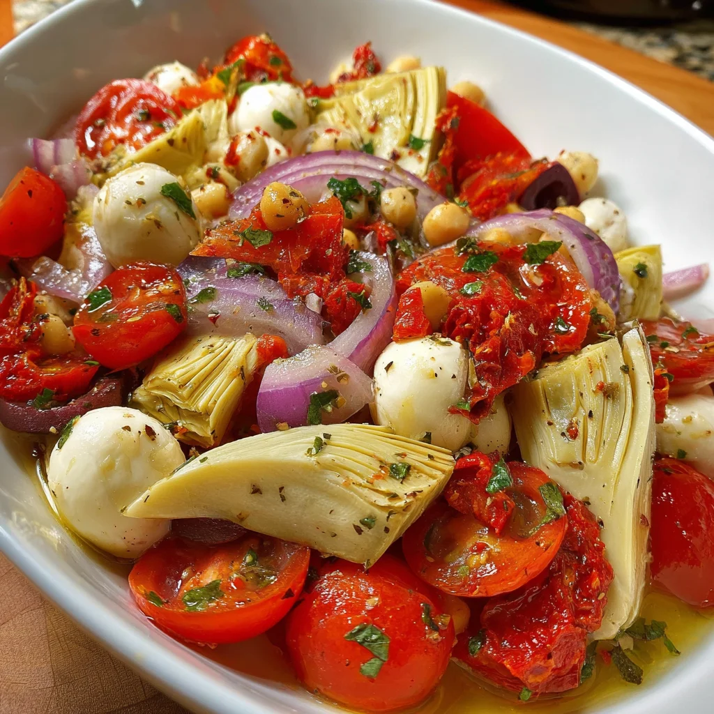 Tomato Artichoke Salad – Fresh, Tangy & Mediterranean-Inspired!