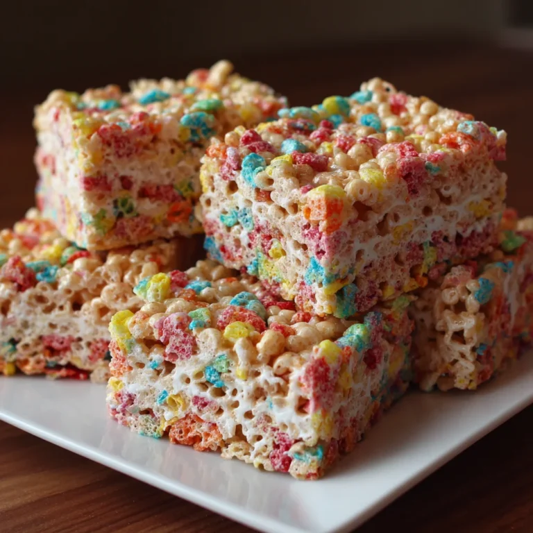 Fruity Pebble Krispie Treats – A Colorful, Crunchy Twist on a Classic!