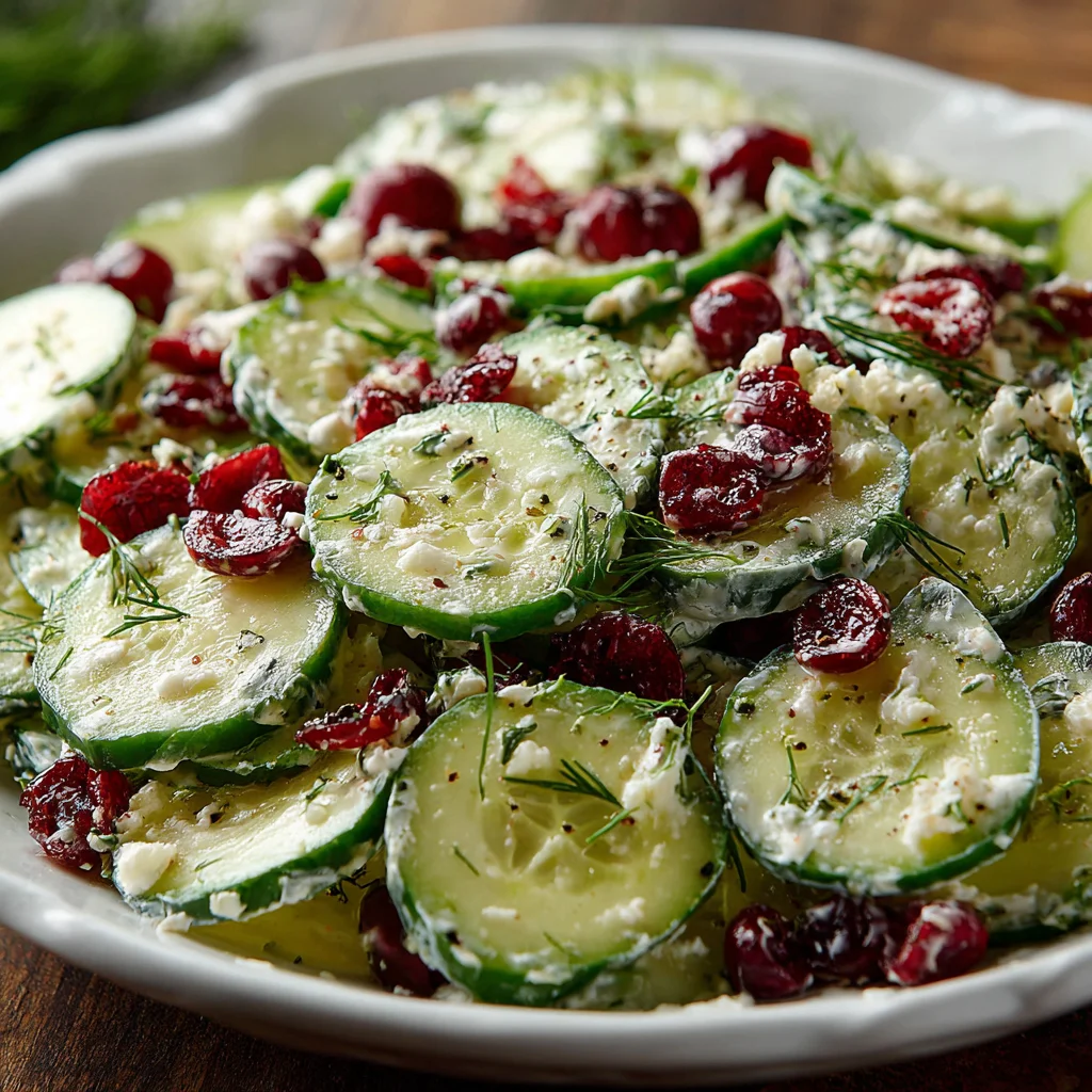 Cucumber Holiday Salad – Fresh, Festive & Bursting with Flavor!