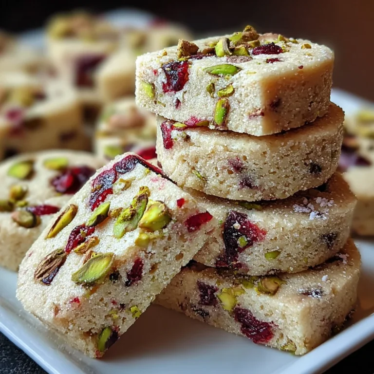 Cranberry Pistachio Shortbread Cookies – Buttery, Festive & Irresistibly Crumbly!