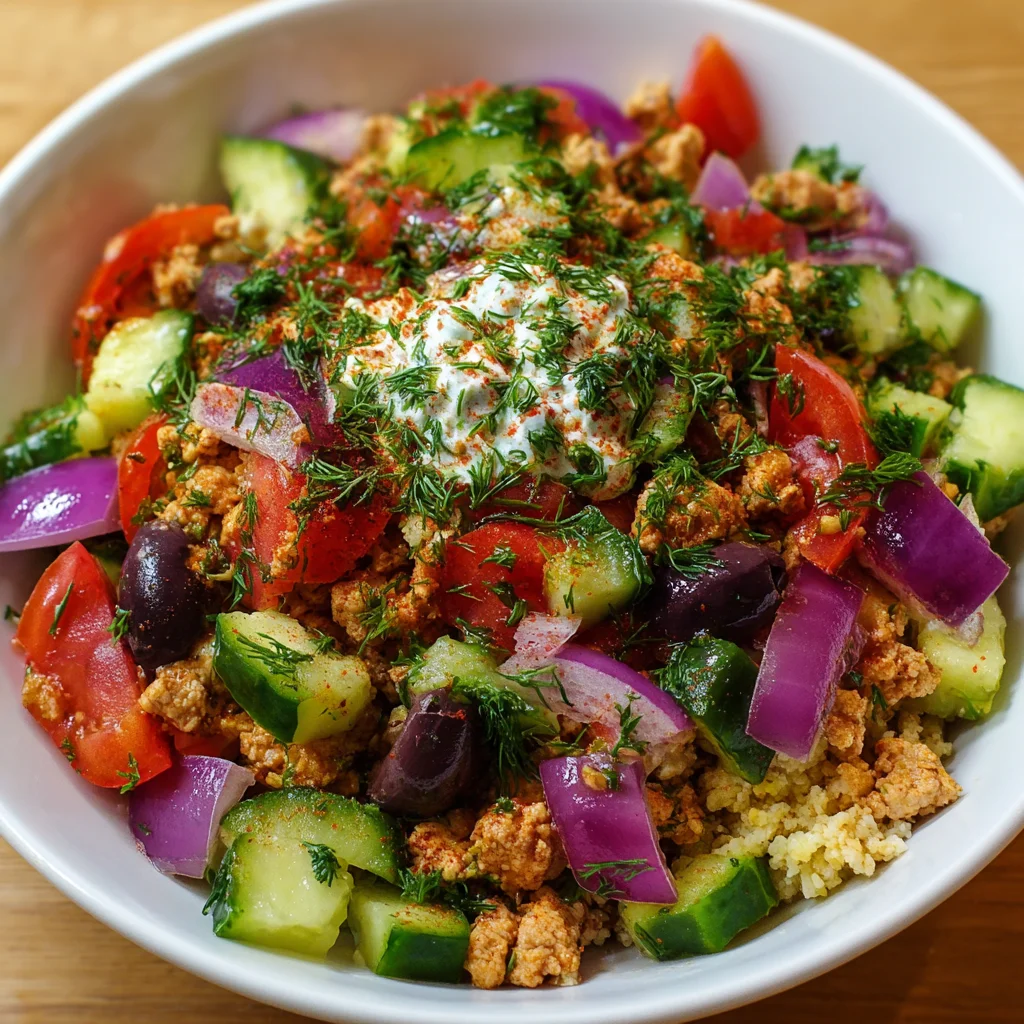 Healthy Greek Ground Chicken Bowls – Fresh, Flavorful & Perfectly Balanced!