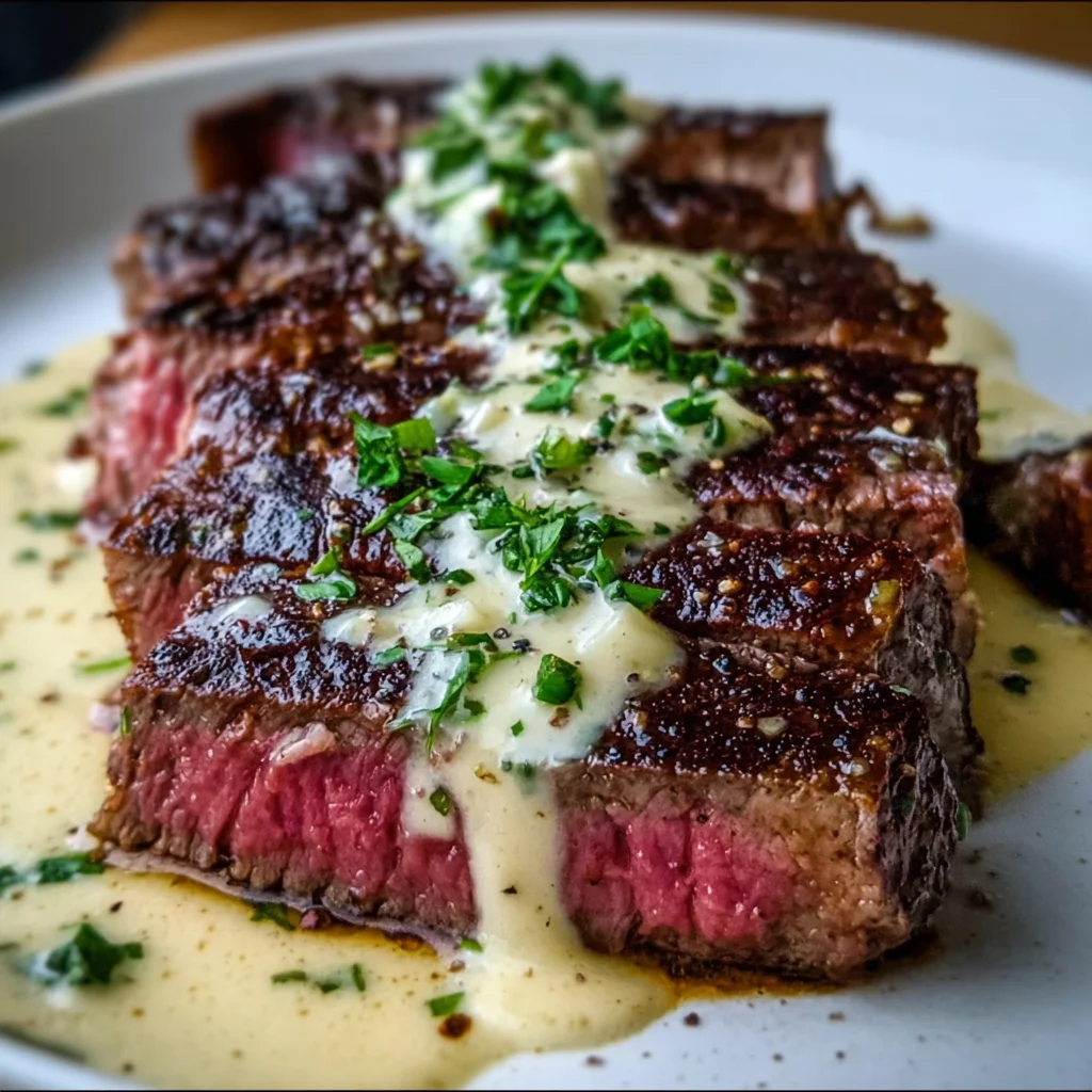 Juicy Steak with Creamy Garlic Sauce – Tender, Flavorful & Restaurant-Style!
