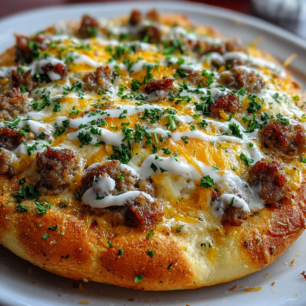 Sausage Gravy Biscuit Breakfast Pizza – Savory, Hearty & Morning Comfort!