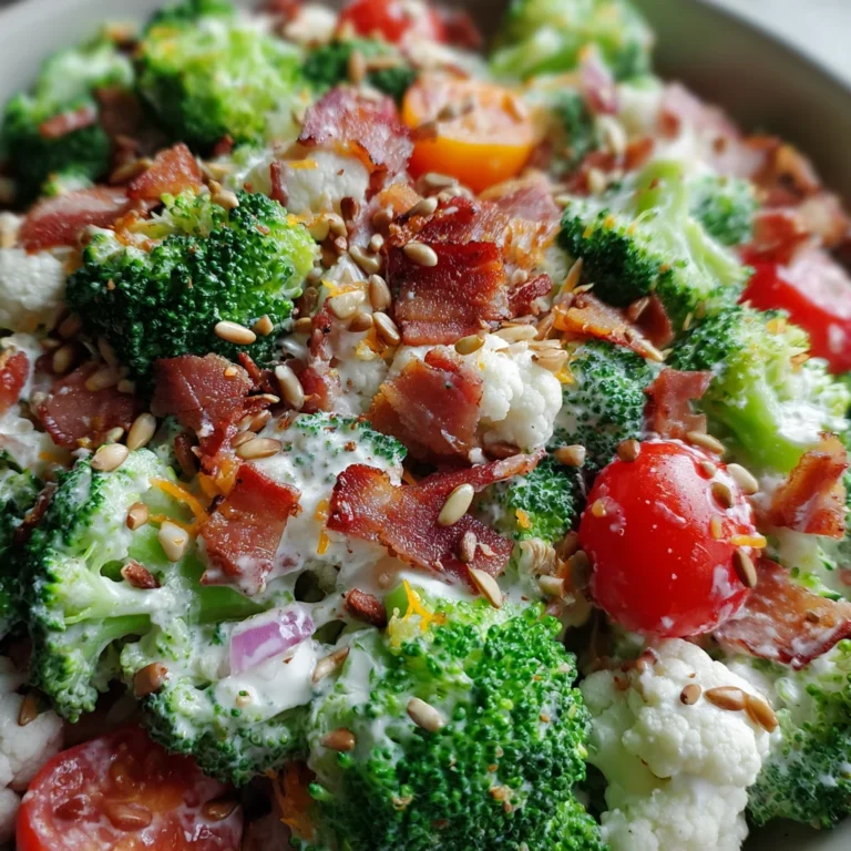 Broccoli Cauliflower Salad – Crunchy, Creamy & Bursting with Flavor!