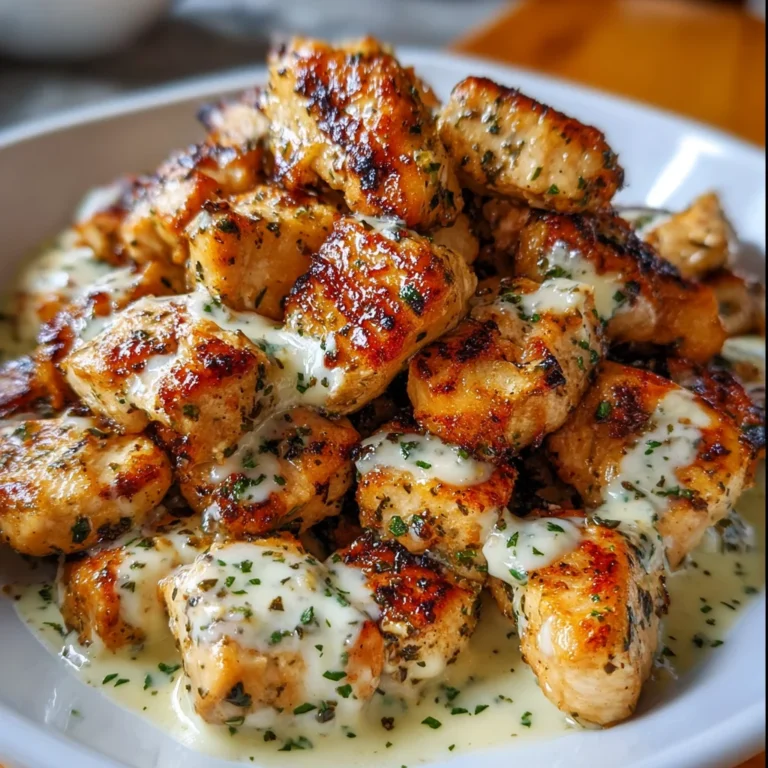 Grilled Chicken Bites with Creamy Garlic Sauce – Juicy, Flavorful & Perfect for Dipping!