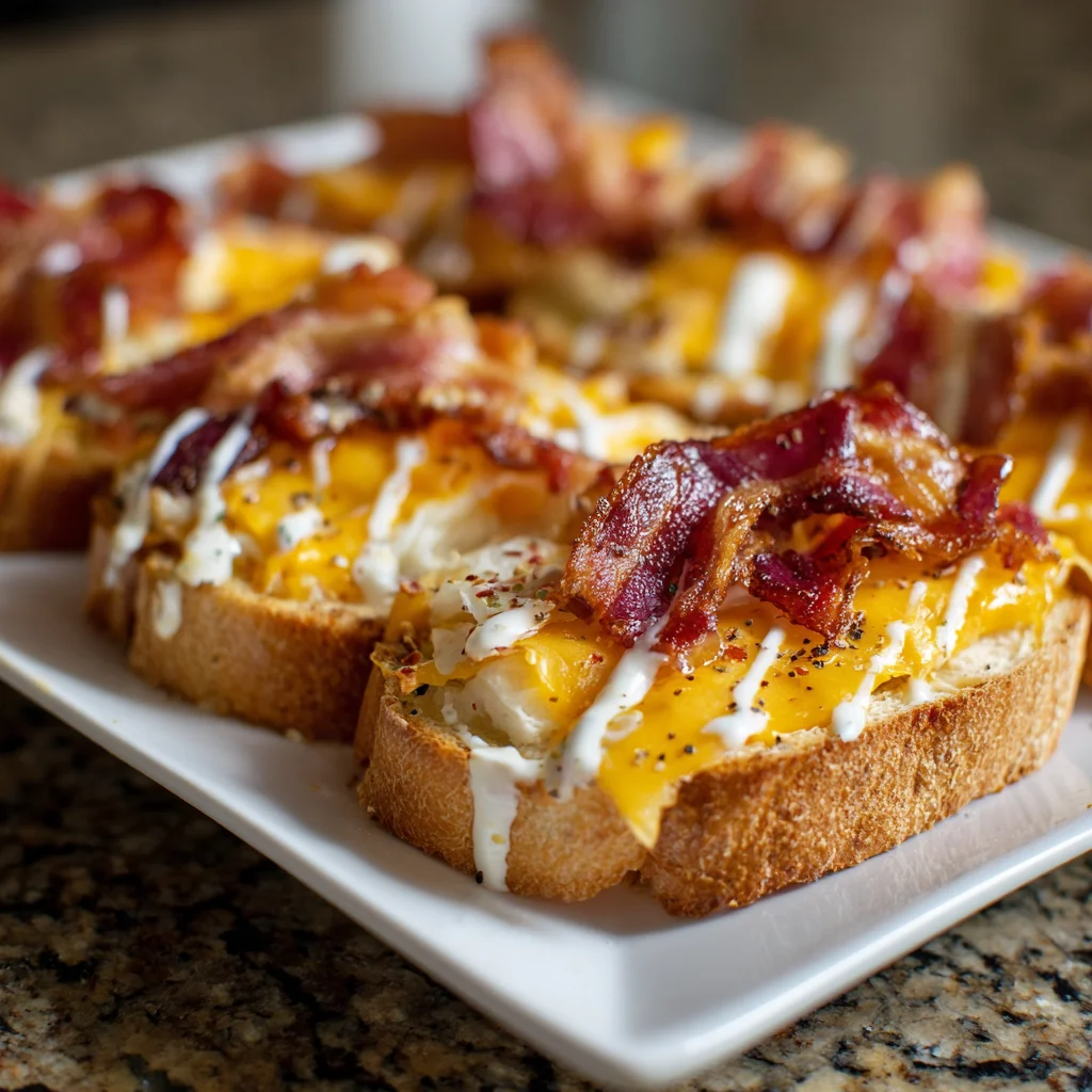 Cheesy Bacon Ranch Toast – Crispy, Savory & Irresistible!