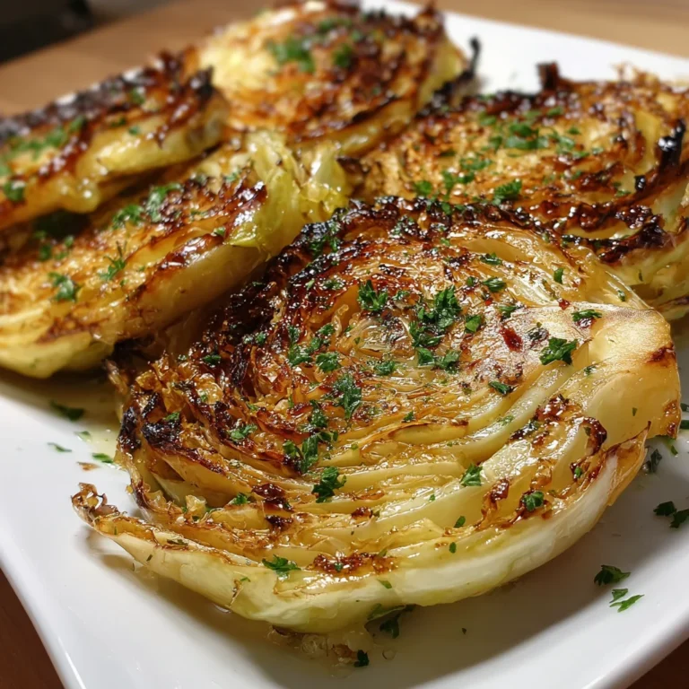 Garlic Parmesan Roasted Cabbage Steaks – The Easiest & Most Delicious Side!