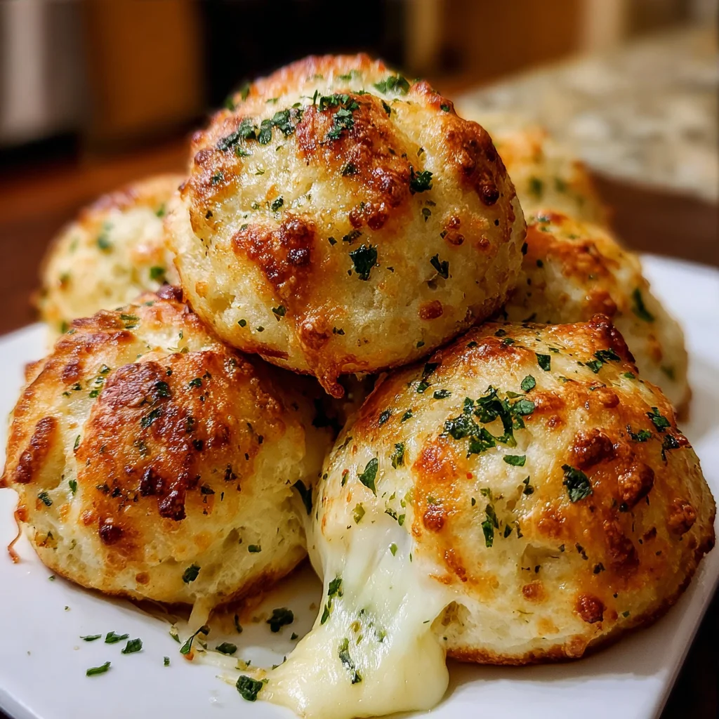 Gooey Mozzarella Biscuit Bombs – The Ultimate Cheesy, Pull-Apart Snack! 