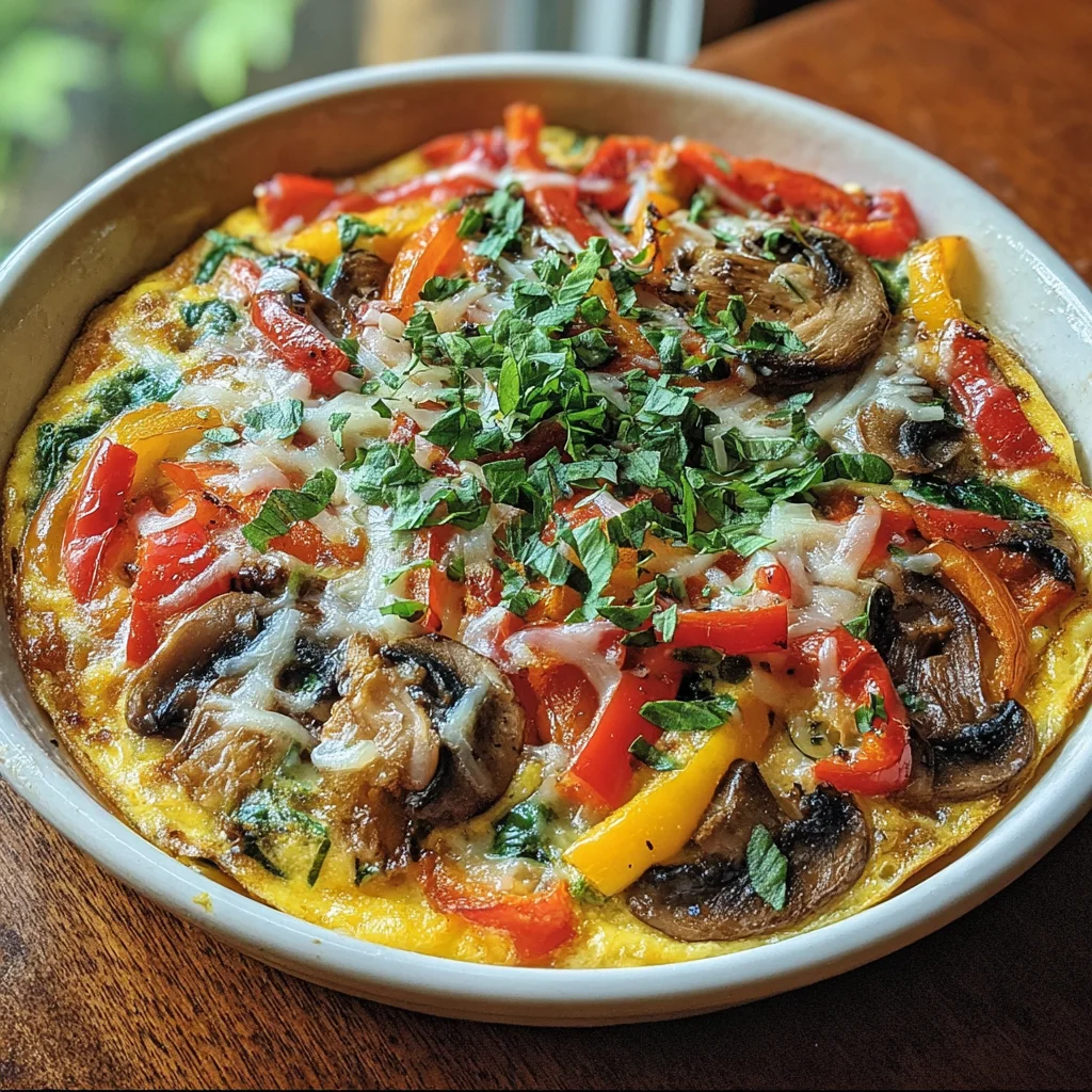 Colorful Veggie Frittata – Light, Fluffy & Packed with Fresh Flavor!