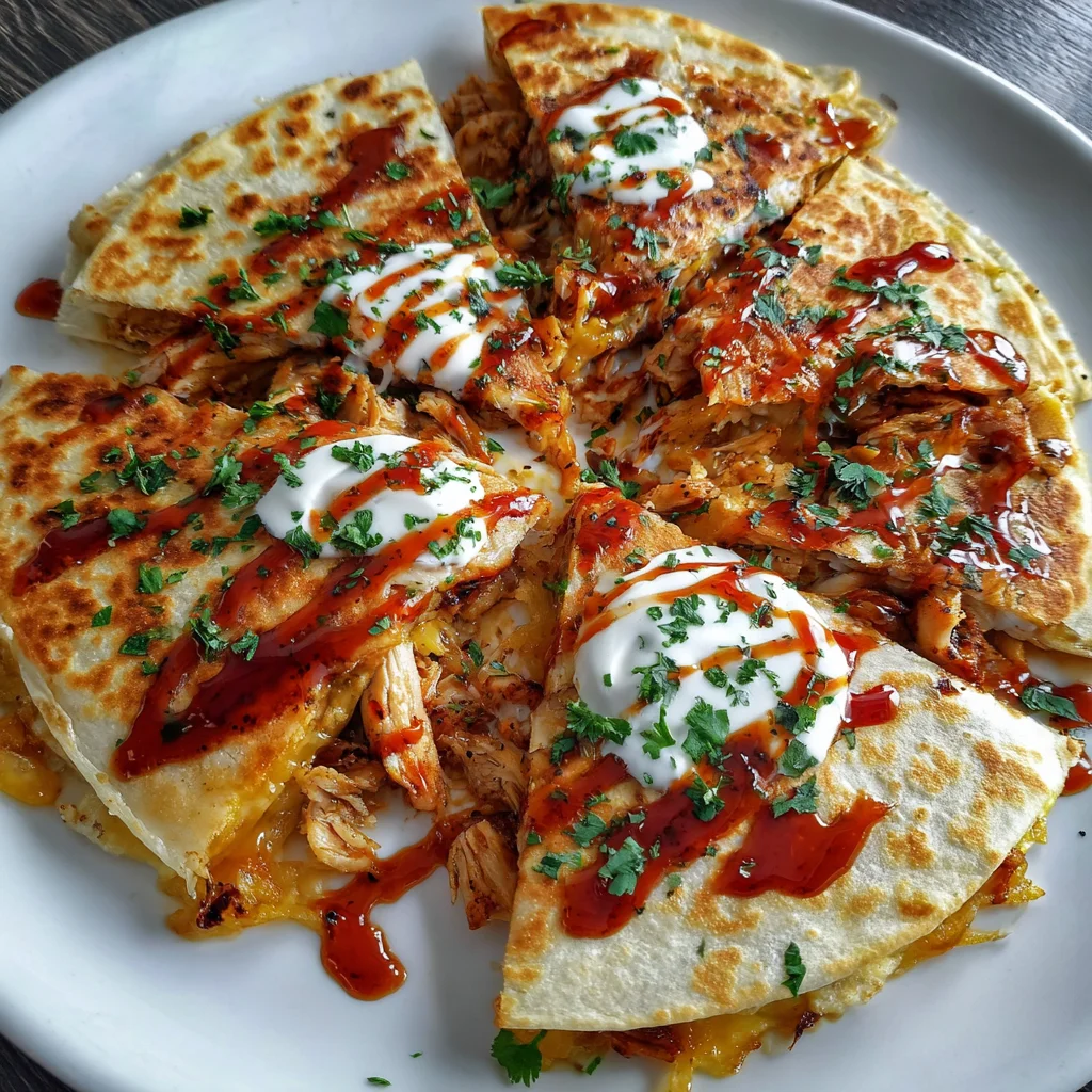 Hot Honey BBQ Chicken Quesadillas – Sweet, Spicy & Crispy!