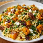 Roasted Butternut Squash Orzo Salad – Warm, Nutty & Perfect for Fall!