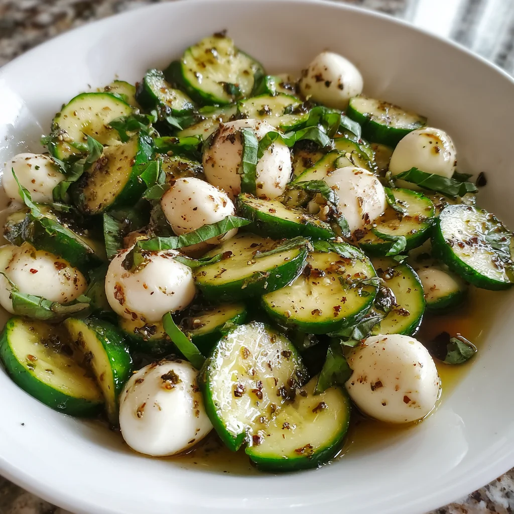 Cucumber Mozzarella Salad – 10-Minute Fresh & Creamy Delight!