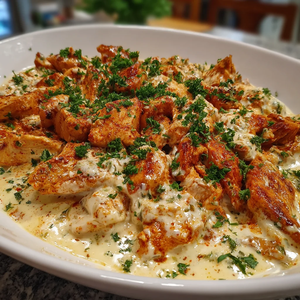Turkish Chicken with Creamy White Sauce – A Restaurant-Quality Feast at Home!