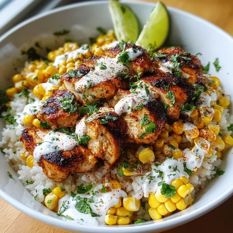 Street Corn Chicken Rice Bowl – Charred, Creamy & Packed with Flavor!