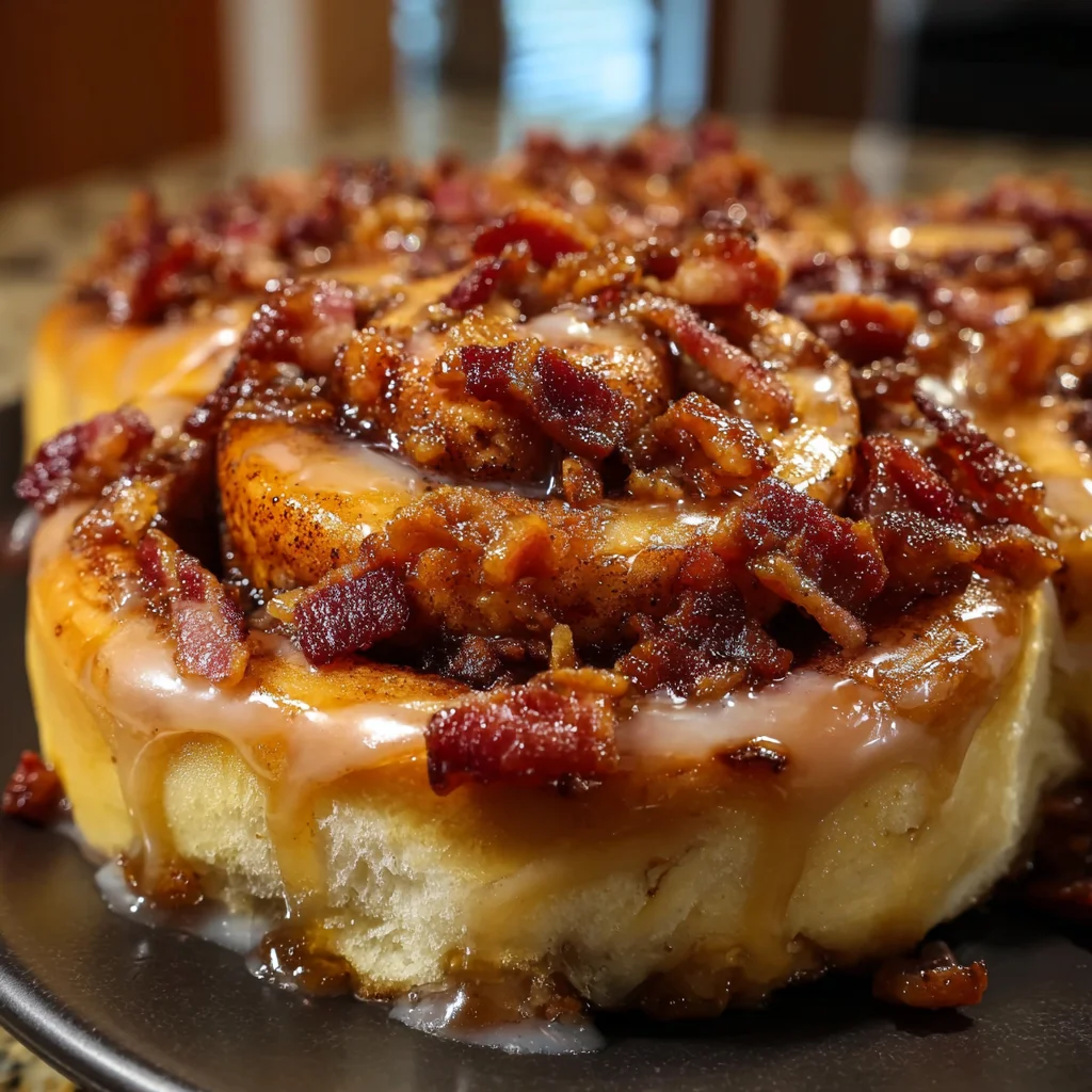 Bourbon Maple Bacon Cinnamon Rolls – The Ultimate Indulgent Breakfast Mashup!