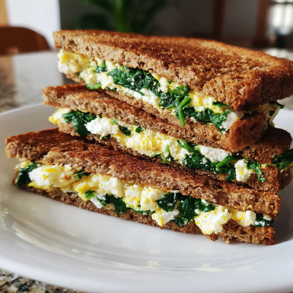 Spinach Feta Protein Grilled Cheese – Savory, Melty & Fueled for the Day!