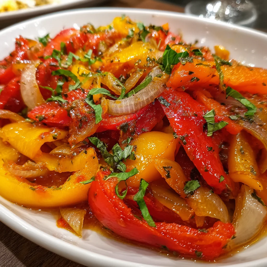 Traditional Italian Peperonata Stew – Sweet, Savory & Bell Pepper Bliss!