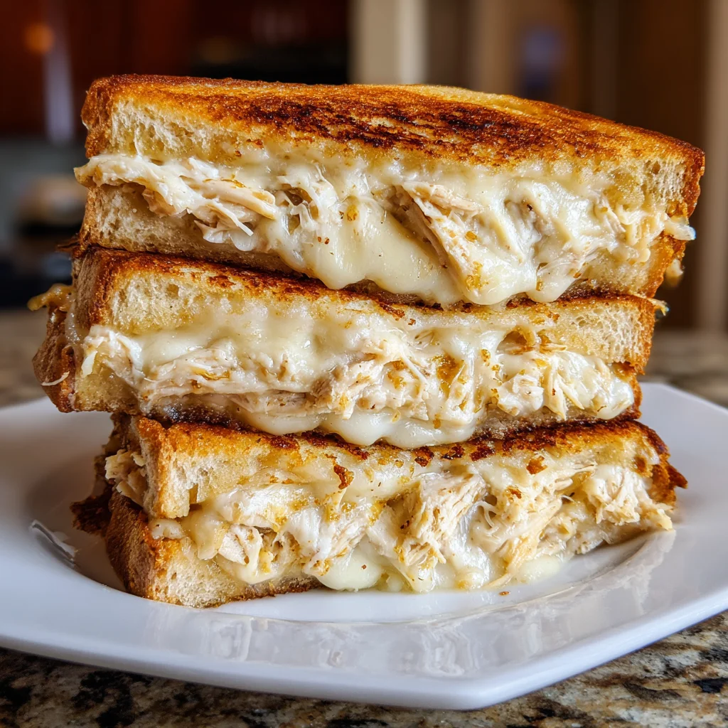 Alfredo Chicken Grilled Cheese – Creamy, Cheesy & Comforting!