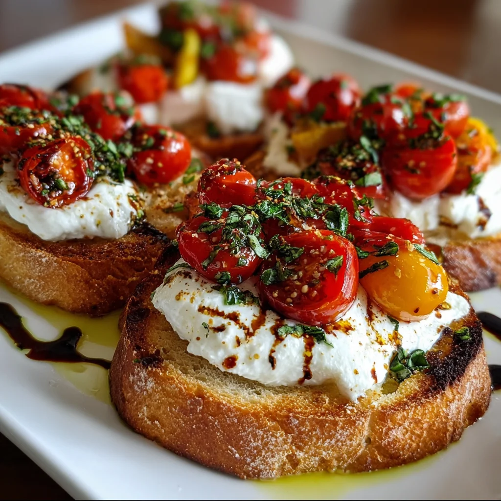 Burrata Bruschetta Toasts – Creamy, Fresh & Irresistibly Easy!