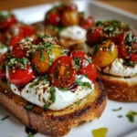 Burrata Bruschetta Toasts – Creamy, Fresh & Irresistibly Easy!