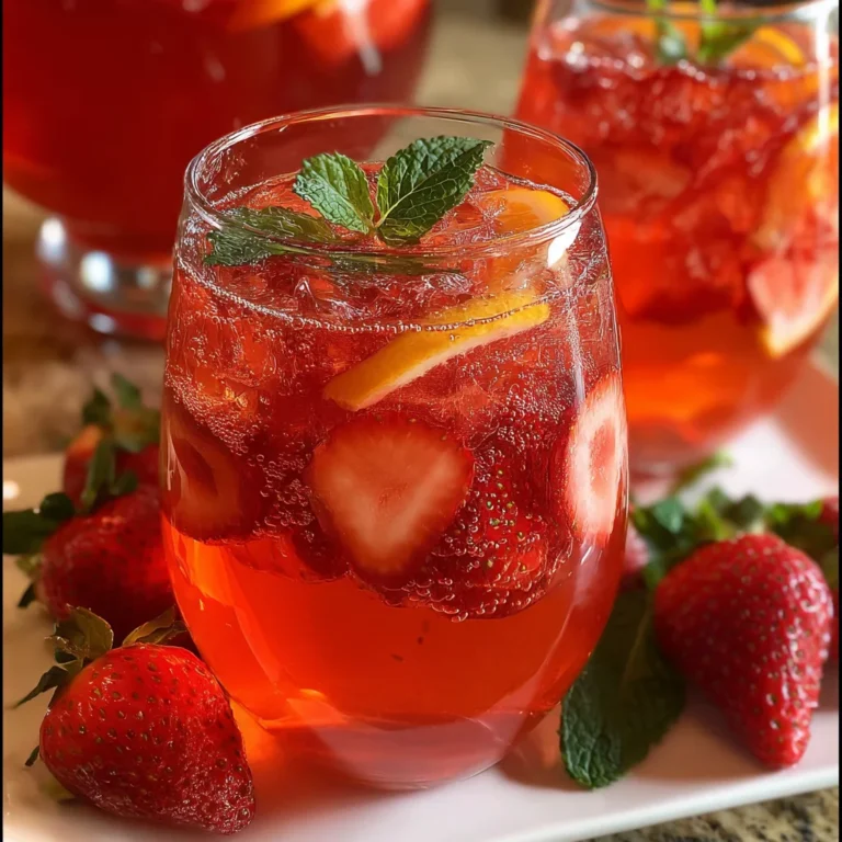 Strawberry Wine Punch – Sweet, Bubbly & Perfect for Celebrations!
