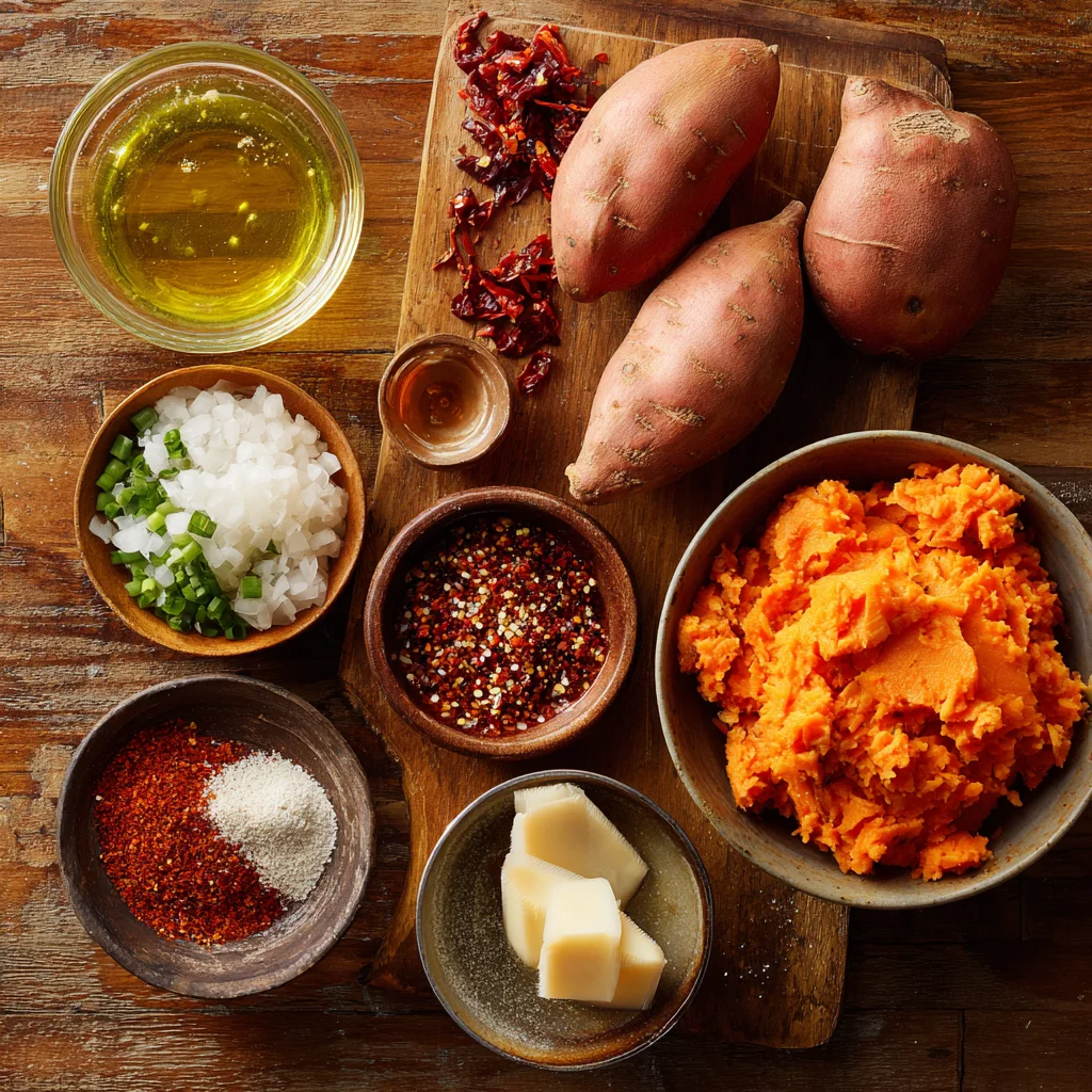 Sweet & Spicy Smashed Sweet Potatoes – Crispy, Caramelized & Flavor-Packed!