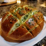 Garlic Herb Stuffed Sourdough Bread – Buttery, Cheesy & Pull-Apart Perfect!