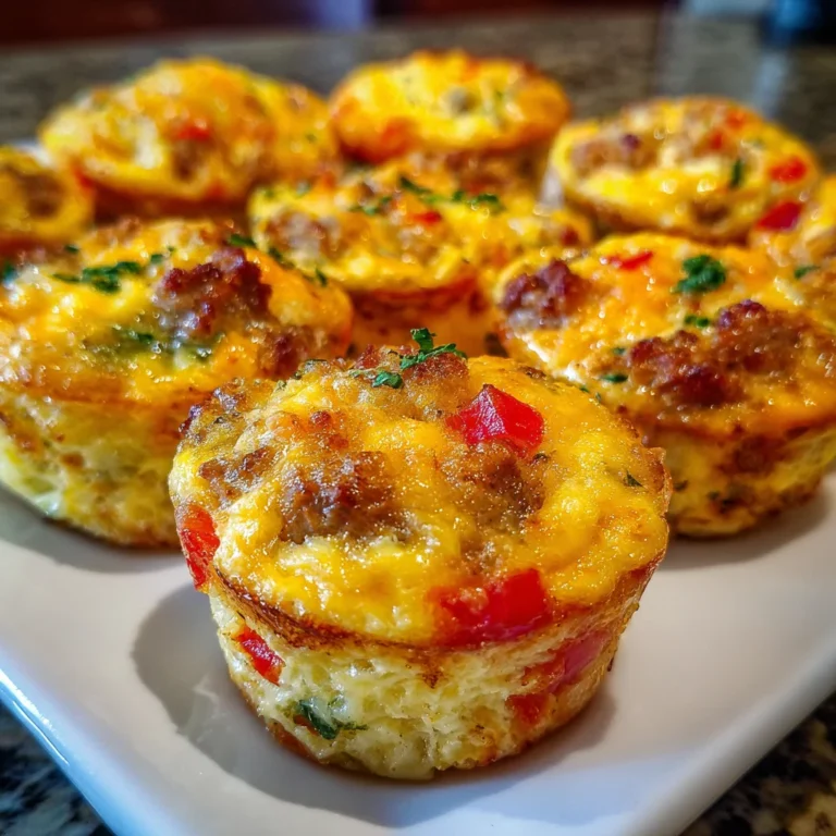 Savory Sausage Egg Bites – Protein-Packed, Fluffy & Full of Flavor!