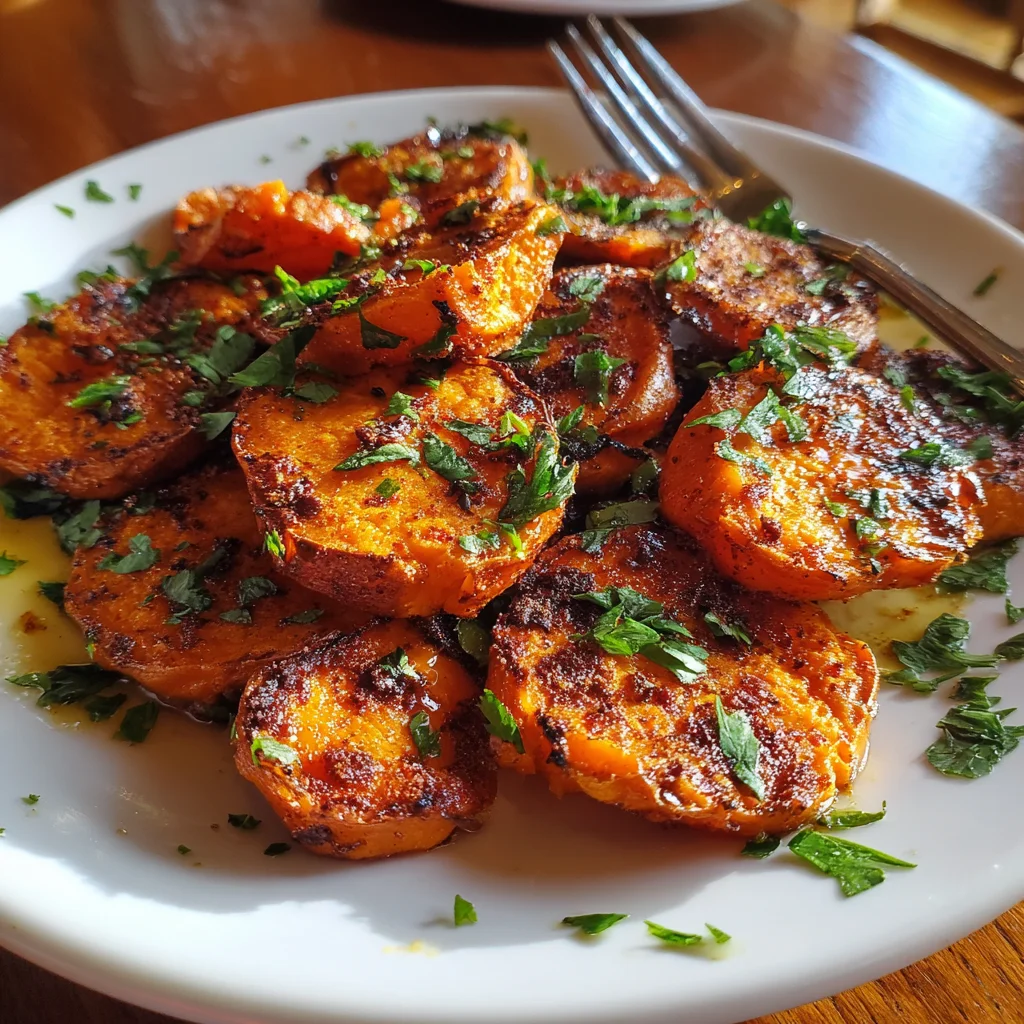 Sweet & Spicy Smashed Sweet Potatoes – Crispy, Caramelized & Flavor-Packed!