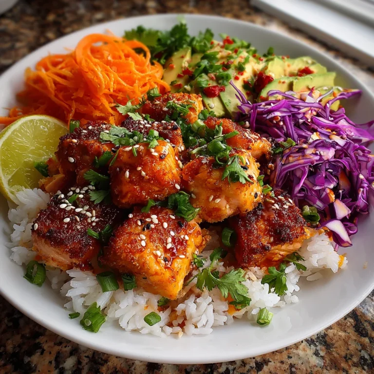 Bang Bang Salmon Bites Bowls – Crispy, Creamy & Packed with Flavor!
