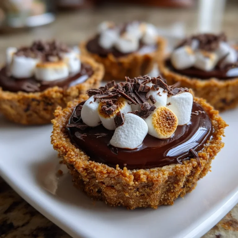 Mini S’mores Tarts with Ganache – Gooey, Chocolatey & Irresistibly Cute!