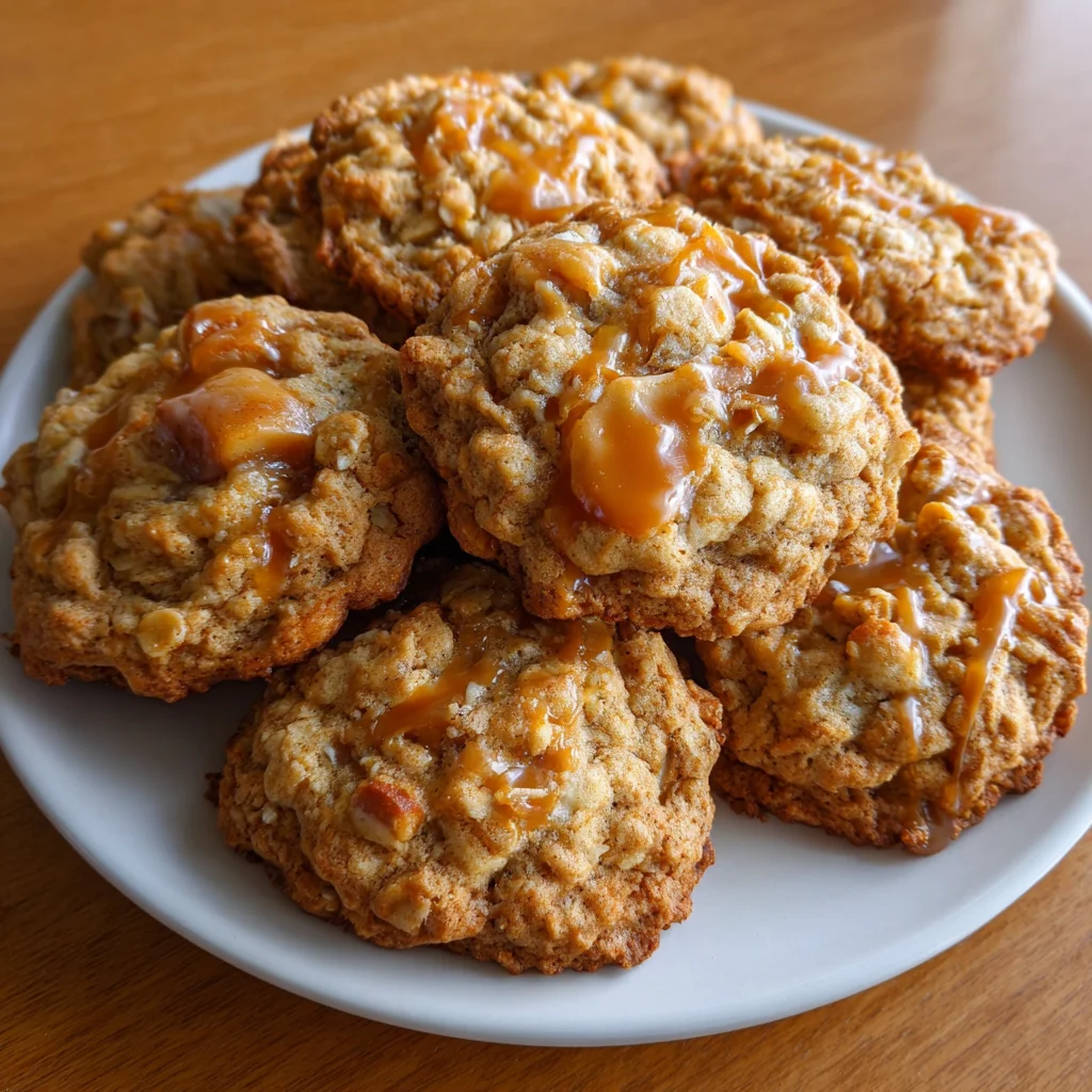 Caramel Apple Oatmeal Cookies – Soft, Chewy & Loaded with Fall Flavor!