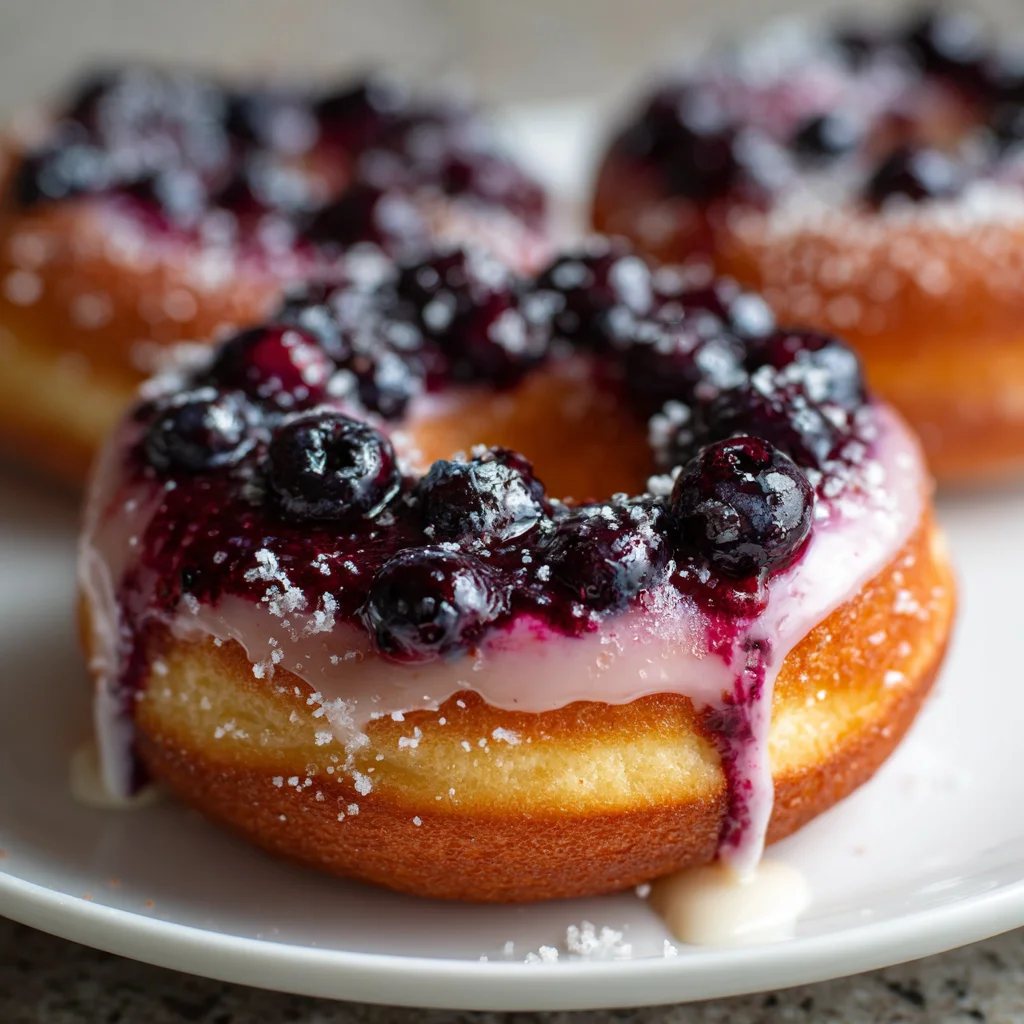 Blueberry Glazed Donut – Soft, Sweet & Bursting with Berry Bliss!