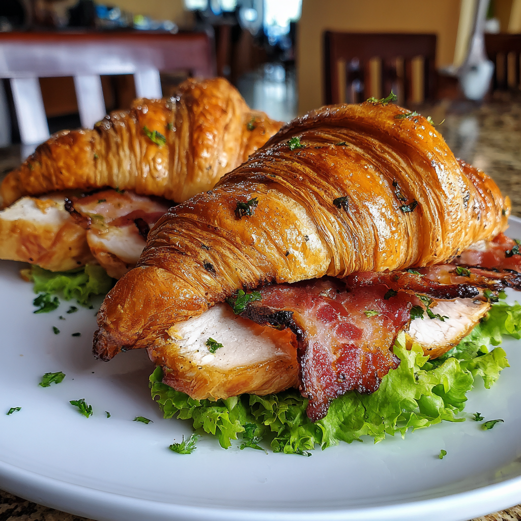 Bacon Chicken Croissant – Flaky, Cheesy & Irresistibly Delicious!