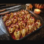 Zombie Guts Stuffed Shells – Creepy, Cheesy & Perfectly Spooky for Halloween!